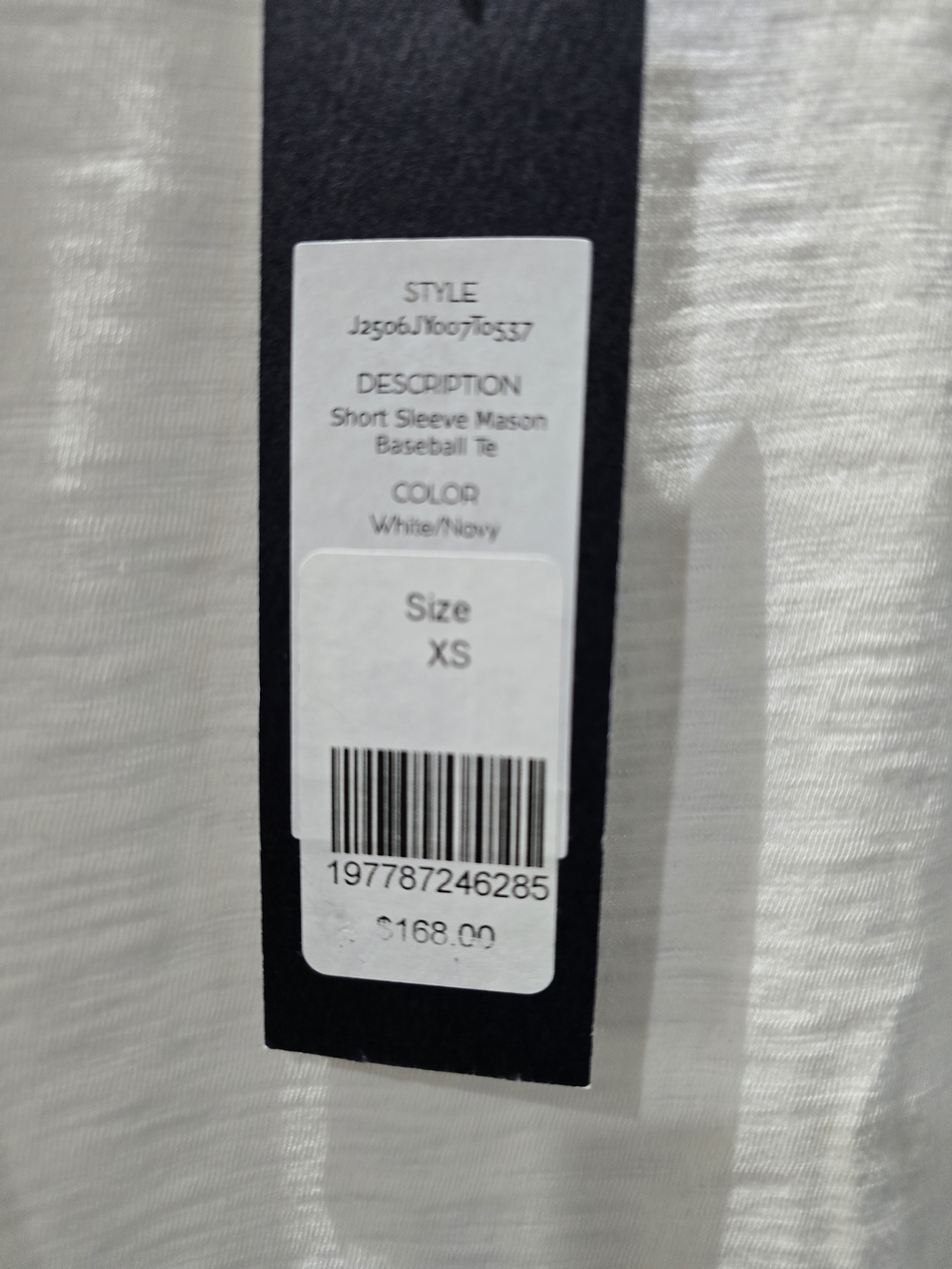 NWT Veronica Beard Designer Baseball Tee White/ Navy XS 100% Pima Cotton $168 - Picture 10 of 14